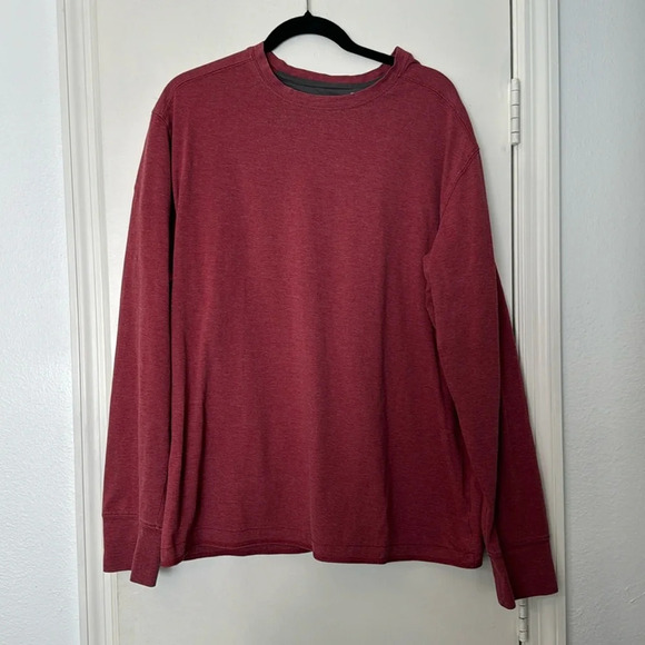 Men's Heather Red Wrangler Long Sleeve T-Shirt Size XL - Picture 1 of 8